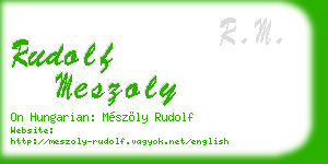 rudolf meszoly business card
